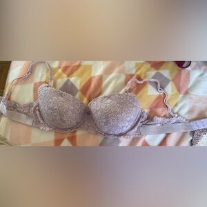 3 lace Victoria Secret’s Bra’s. lavender, navy blue and black. Size 36B like new